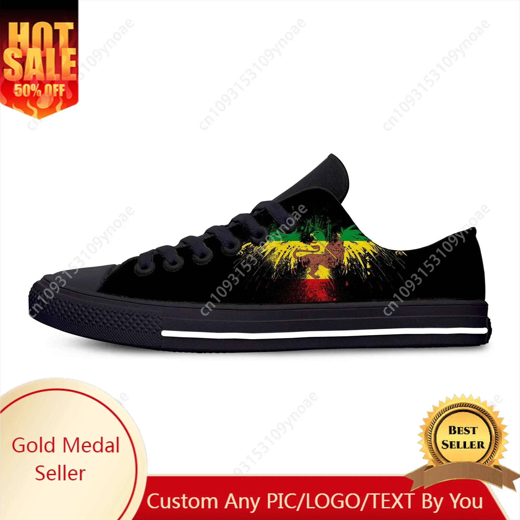 

Hot Reggae Rastafarian Rasta Rastafari Lion of Judah Casual Shoes Breathable Men Women Sneakers Custom Low Top Board Shoes