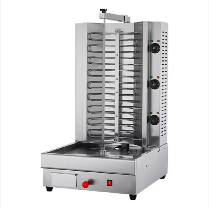 Máquina de Shawarma Comercial de Alta Calidad, Asador Eléctrico con Diseño de Brocheta para Barbacoa, Máquina para Catering