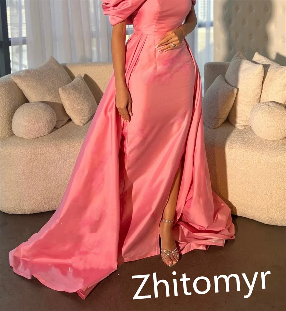 Ball Elegant High Quality Off-the-shoulder  Gown Floor Length Evening Dress Formal Ocassion Satin فساتين مناسبة حسب الطلب