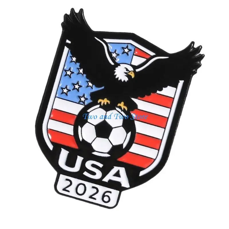 HX6F 2026 Soccer Fan Gear Pin Handcrafted Alloy Accessory For Casual Wear And Sports Apparel