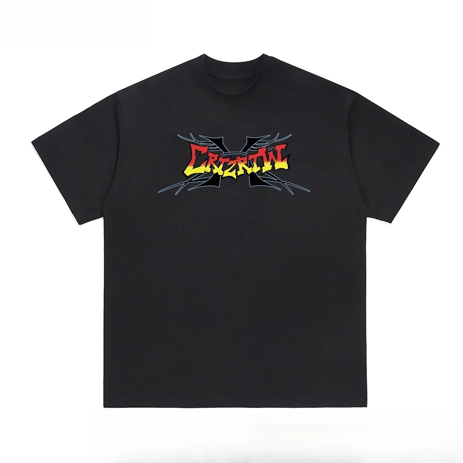 

Corteiz American High Street Vintage Hip Hop Color Alphabet Printed Short Sleeve Men's Trend Brand Short Sleeve T-Shirt Summer