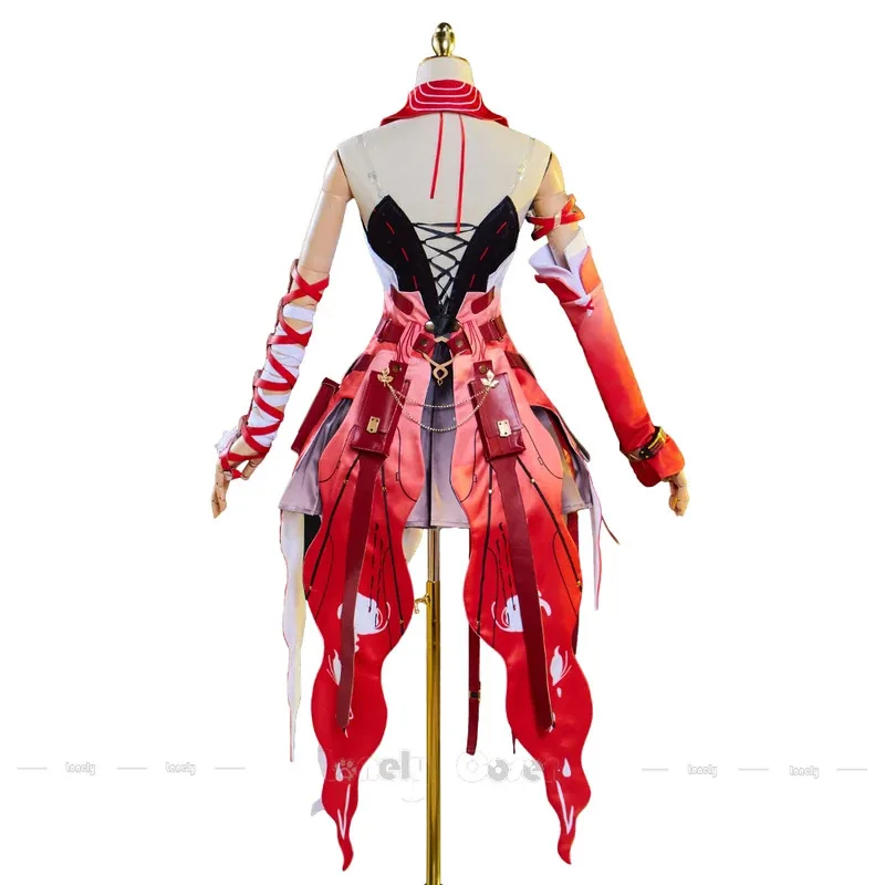 

CyWuthering Waves Phrolova Cosplay Costume Wig Dress Skirt Bag Earrings Stockings Props For Women Girls Fractsidus Halloween Par