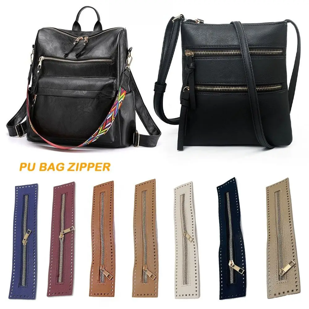 

Сумка из искусственной кожи своими руками на молнии, длинная кожаная молния 27 см, сменная тканая сумка