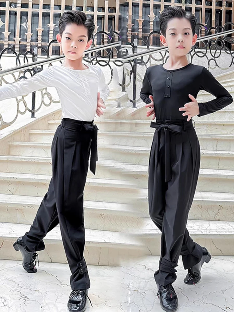 

Summer Latin Dance Costume Boys Standard Ballroom Dancing Professional Competition Set Children Cha Cha Performance Wear VBH1698