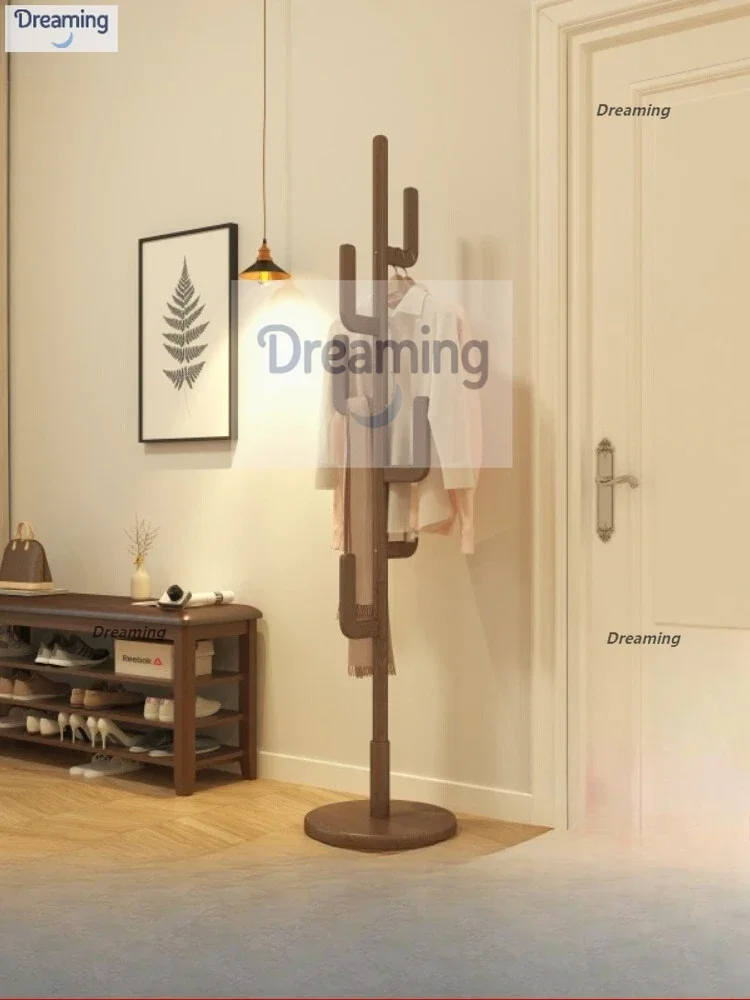 

Solid wood coat rack hanger floor-to-ceiling bedroom household hanger vertical pole room simple clothes rack
