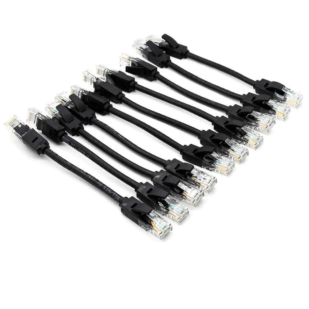 RJ45 Cat 5e Cable UTP Network cable Ethernet cable Short Internet Cable 10 pack 15CM(0.5ft) For Switch Router Laptop Computer