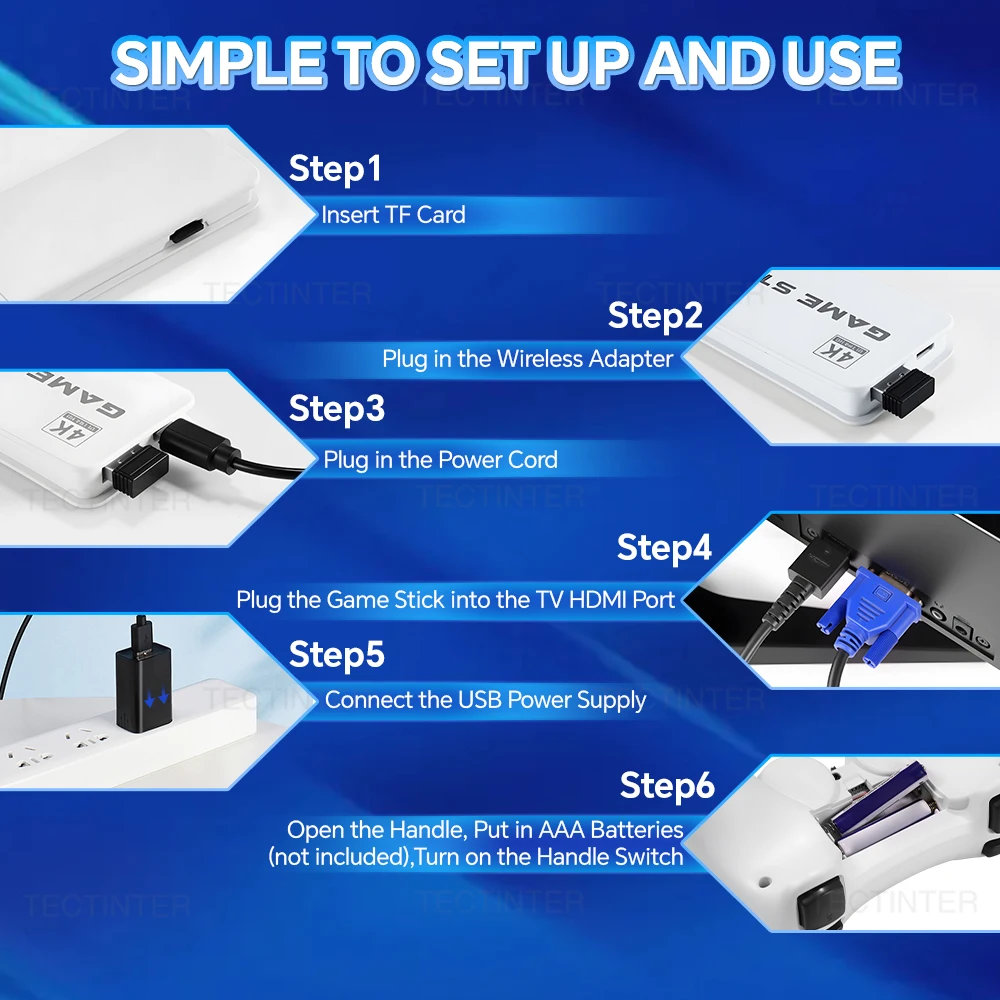 M15 Pro Mini 4K TV Game Stick ريترو لعبة فيديو وحدة تحكم يده لعبة لاعب 128G 40000 + ألعاب مع وحدة تحكم ألعاب لاسلكية #4