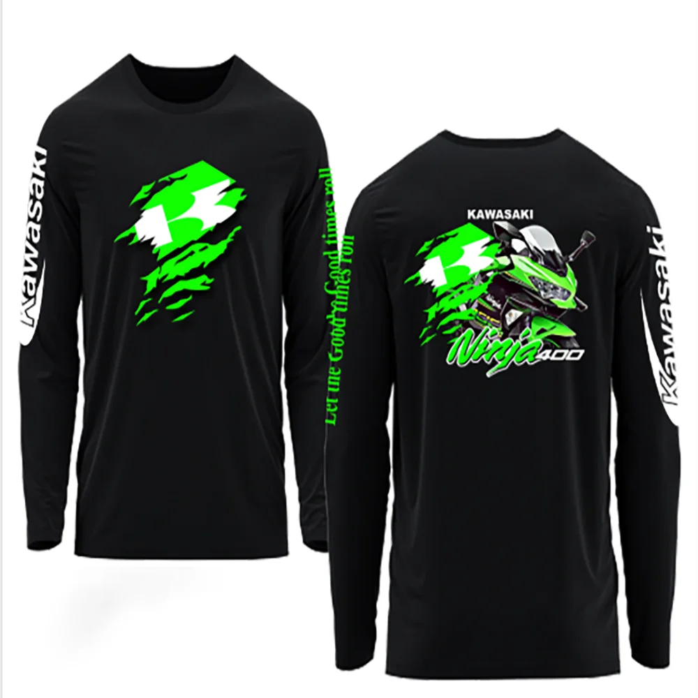 

Функциональная футболка с длинными рукавами Kawasaki City, новинка 2024, мужская одежда для фитнеса, дышащие, быстросохнущие, повседневные топы для фитнеса на открытом воздухе