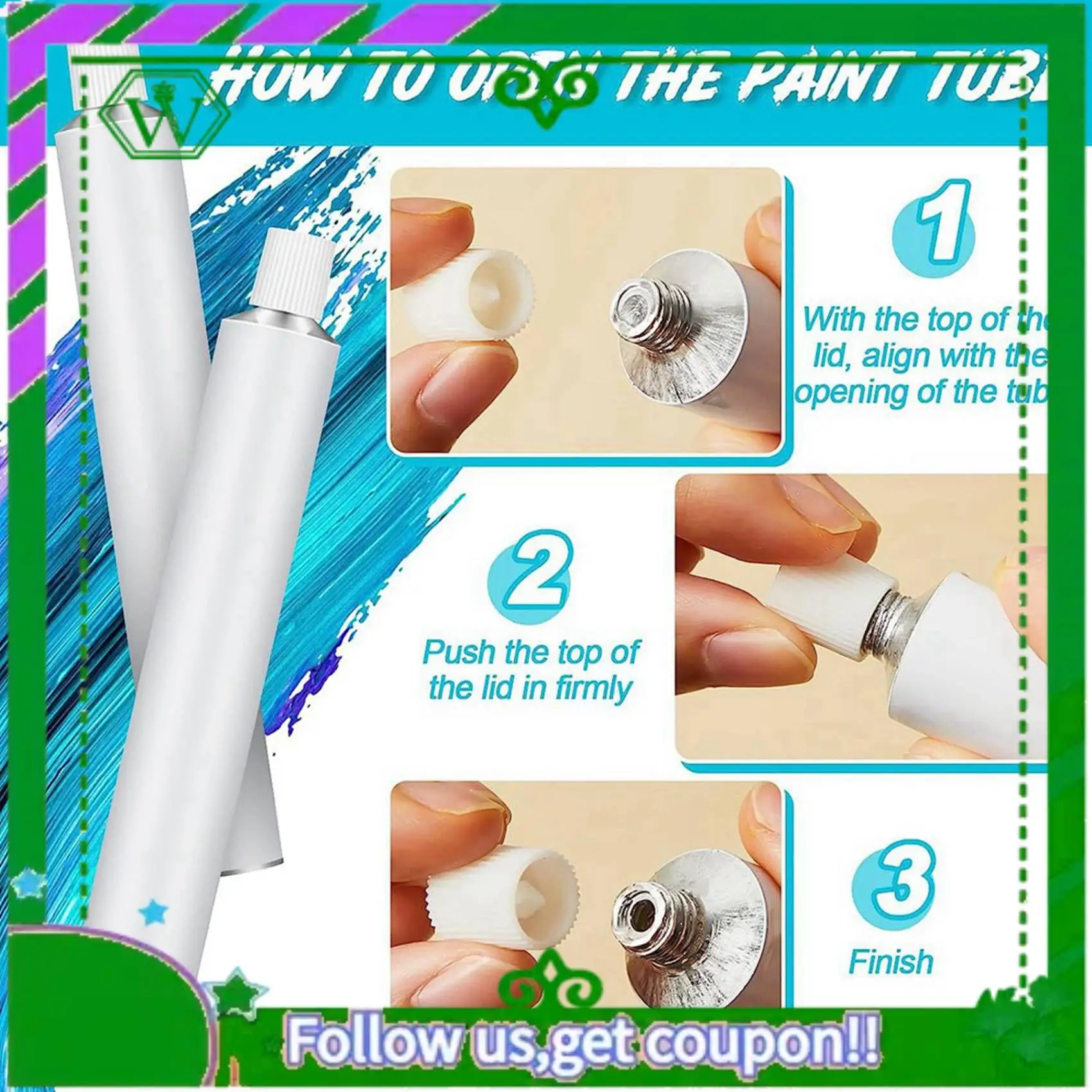 ABIK-96 Pcs Empty Aluminum Paint Tubes 20Ml Paint Tubes For Making Paint And Store Remaining Paint Acrylic Oil With 4 Label