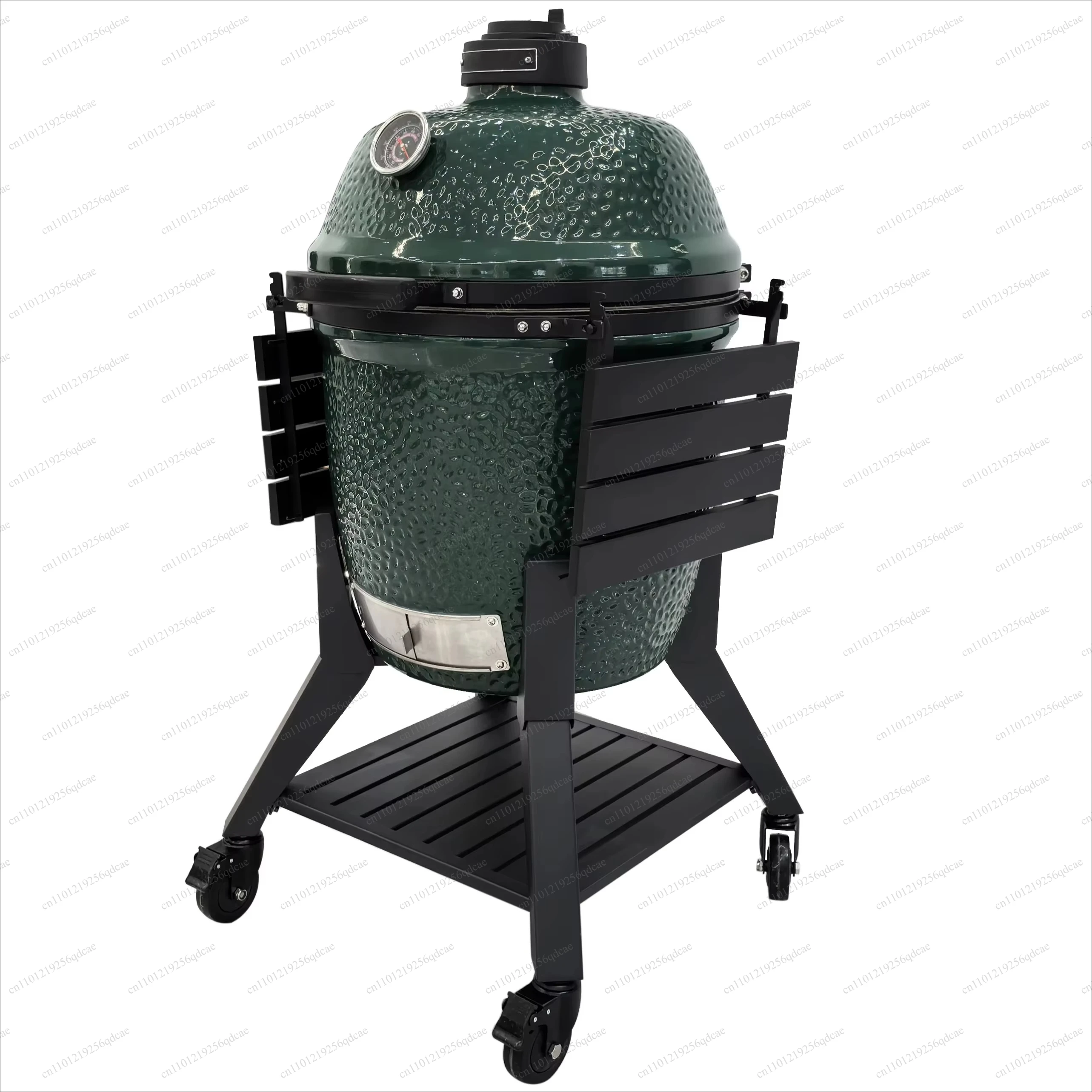 Large Size 22 Gloss Forest Green Ceramic Grill Kitchen Charcoal Egg Grill