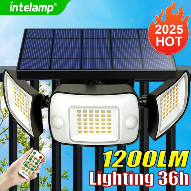 高輝度ソーラーライト-屋外モード-人感センサー-超高輝度-ウォールランプ-防水-街路灯-ガーデン-庭-路径-ガレージ用