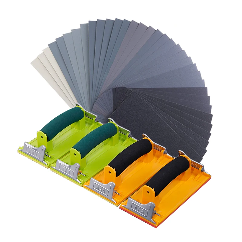 

OEM/OBM Customizable Rectangle Sandpaper Holder Plastic Handle High-quality Abrasive Tool For Wall Sanding Wood Grinding