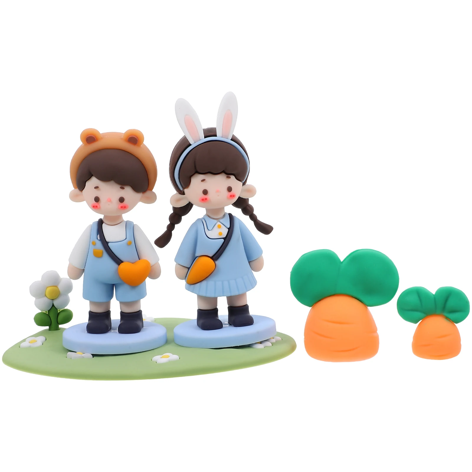 

1 set Couple Dashboard Ornaments Plastic Lovers Accessories Interior Aesthetic Figurines Decorations Interior Model
