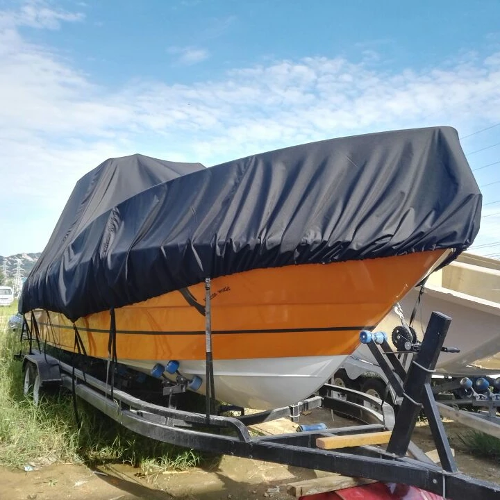 

UV Protection Water Repellent 600D PU Heavy Duty Material Boat Covers Fit Most Of V-type Boats
