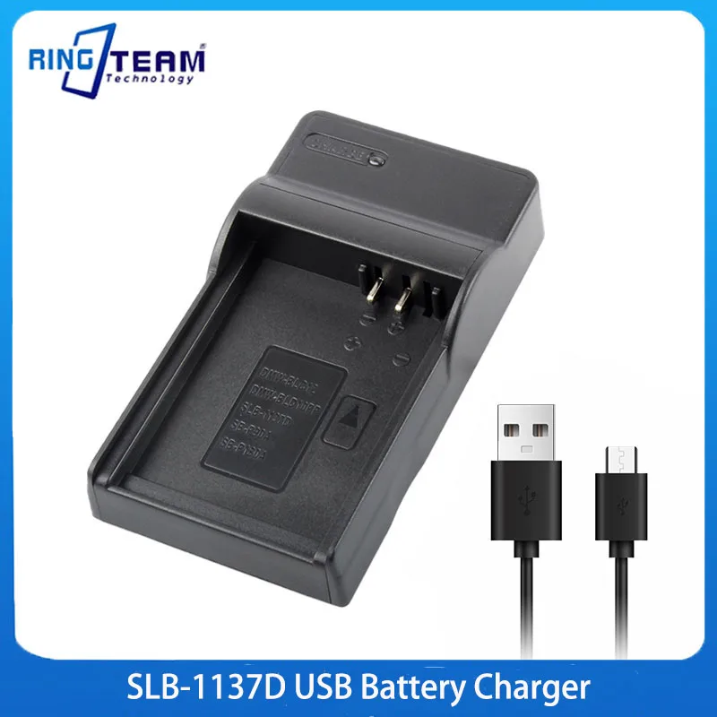 SLB-1137D Battery USB Charger is Applicable to Samsung Digital Camera Digimax L74 Wide, NV11, NV30, NV40, NV24HD, NV100HD, TL34H