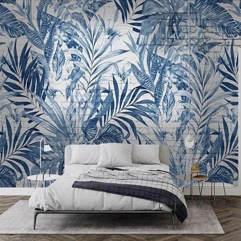 Hand-Drawn Sketch Watercolor Tropical Jungle Plant Retro Wallpaper For Interior Wall Decoration Serving As An Indoor Background