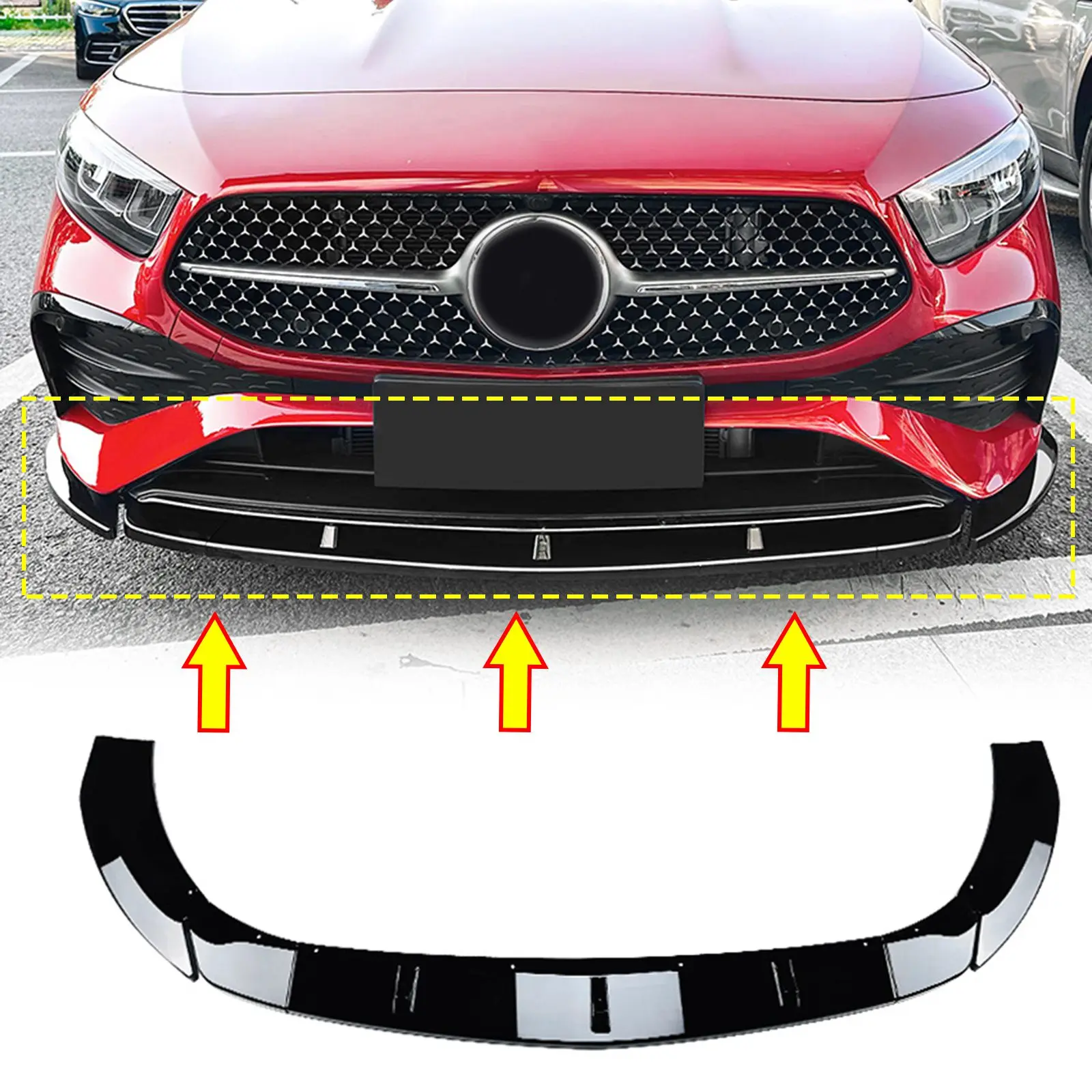 

Для Mercedes-Benz A Class W177 A180 A200 A35 AMG 2023 + автомобильный передний бампер, обвес, комплект, внешний сплиттер, диффузор, детали