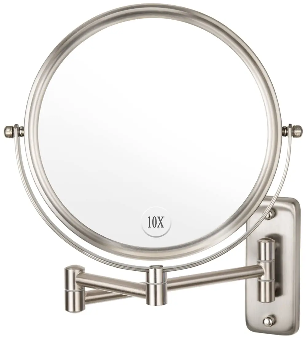 

Wall-mounted Magnifying Make up Rechargeable Lighted Makeup Mirror Bathroom Double-sided Mirror for Vanity, Bathroom and Shaving