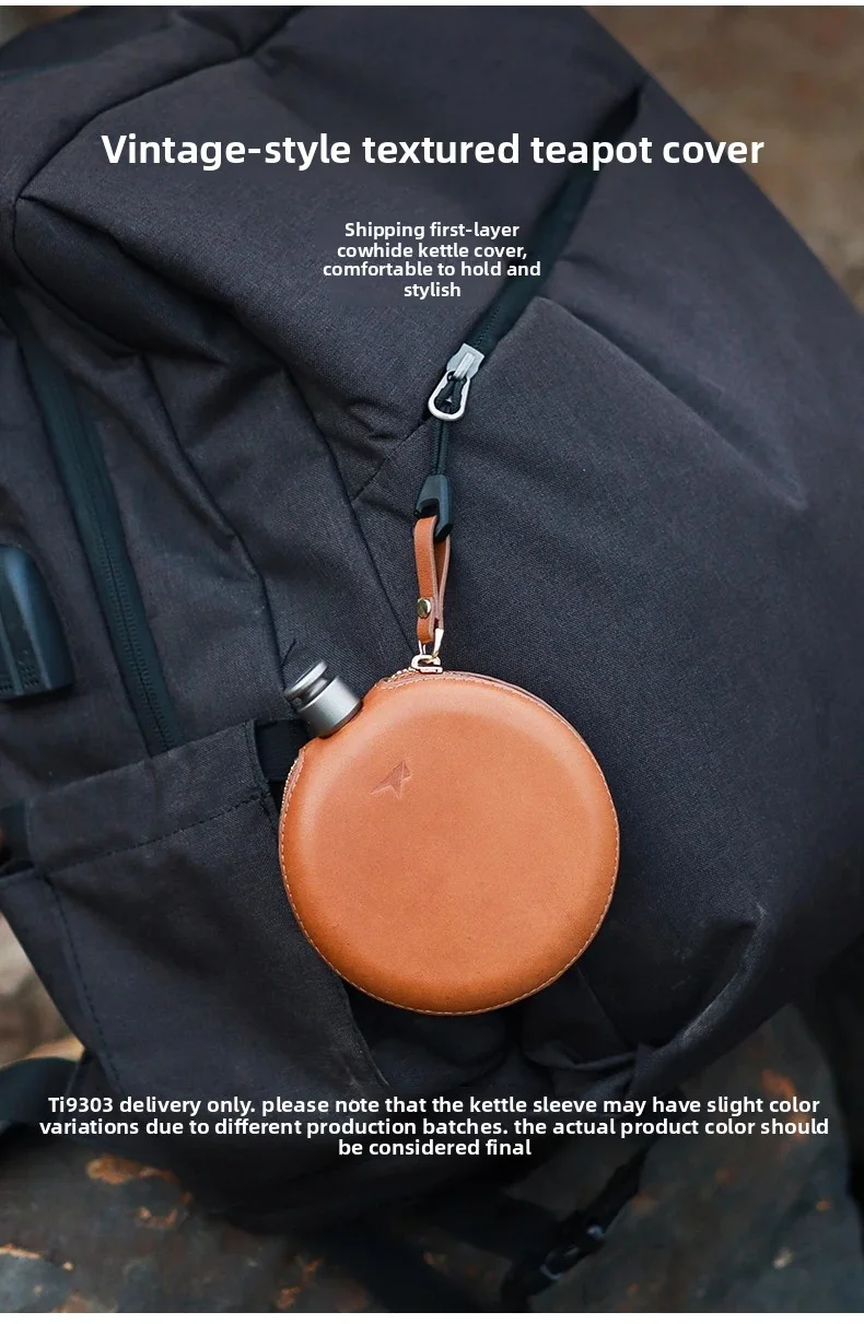 KEITH Titan Flachmann 130ml, Rund Auslaufsicher, Mit Lederhülle & Integriertem Trichter, Für Outdoor Reisen Und Geschenke – Detail 3