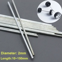 2mm Diamete Iron Axle Round Solid Metal Bar Rod Model Axles For Model Toy RC Car Wheel Length 10mm~150mm Gear Shaft