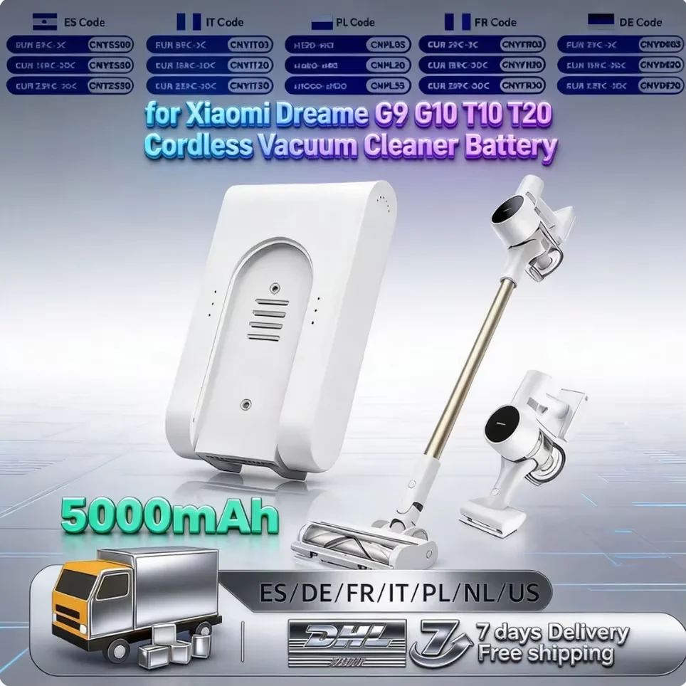 Batterie lithium-ion rechargeable d'origine 25,2 V 2500 mAh pour aspirateur sans fil Xiaomi Mijia Dreame G9 G10 T10 R10