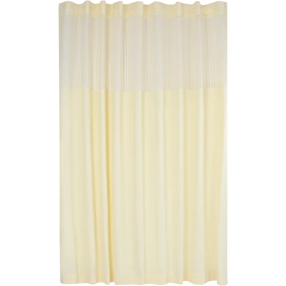 Hospital Privacy Curtain Polyester Flame Retardant Medical Curtain Room Divider Cubicle Curtain with Mesh Top & 24 Hook