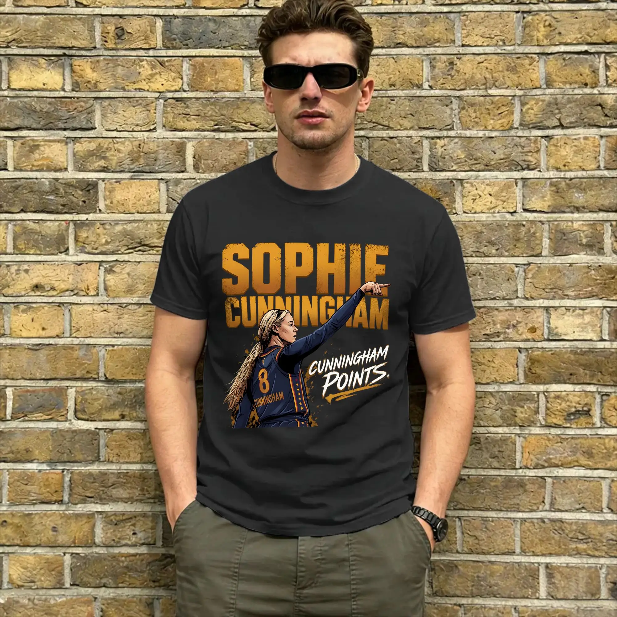 Sophie Cunningham Men T Shirts  Novelty Tee Shirt Short Sleeve Round Collar T-Shirt Cotton Summer Clothing