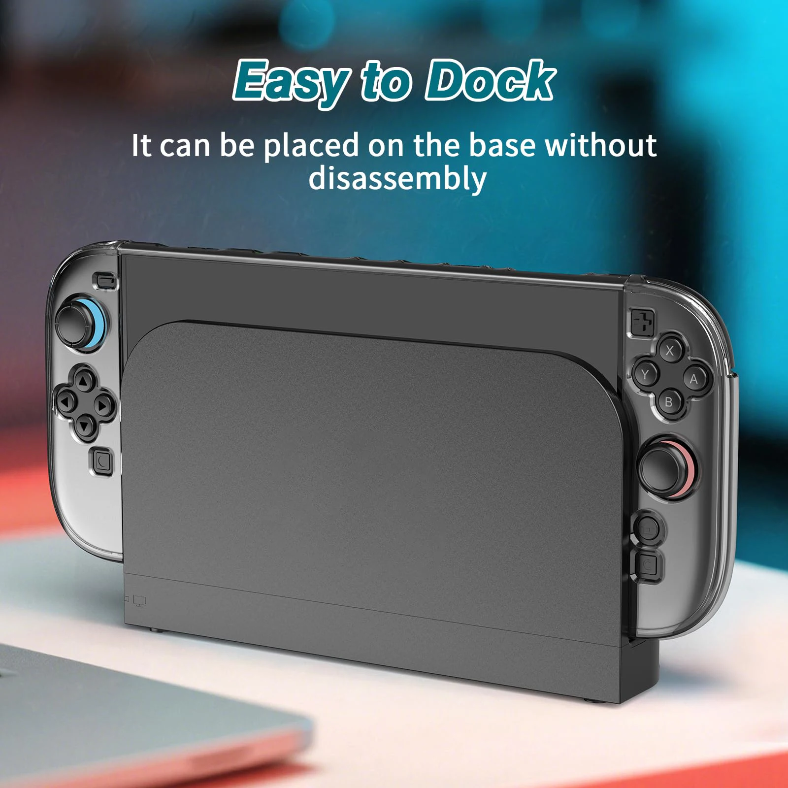 Para switch 2 capa transparente compatível com switch 2, switch 2 capa acoplável com protetor de tela 4k hd, capa protetora para pc