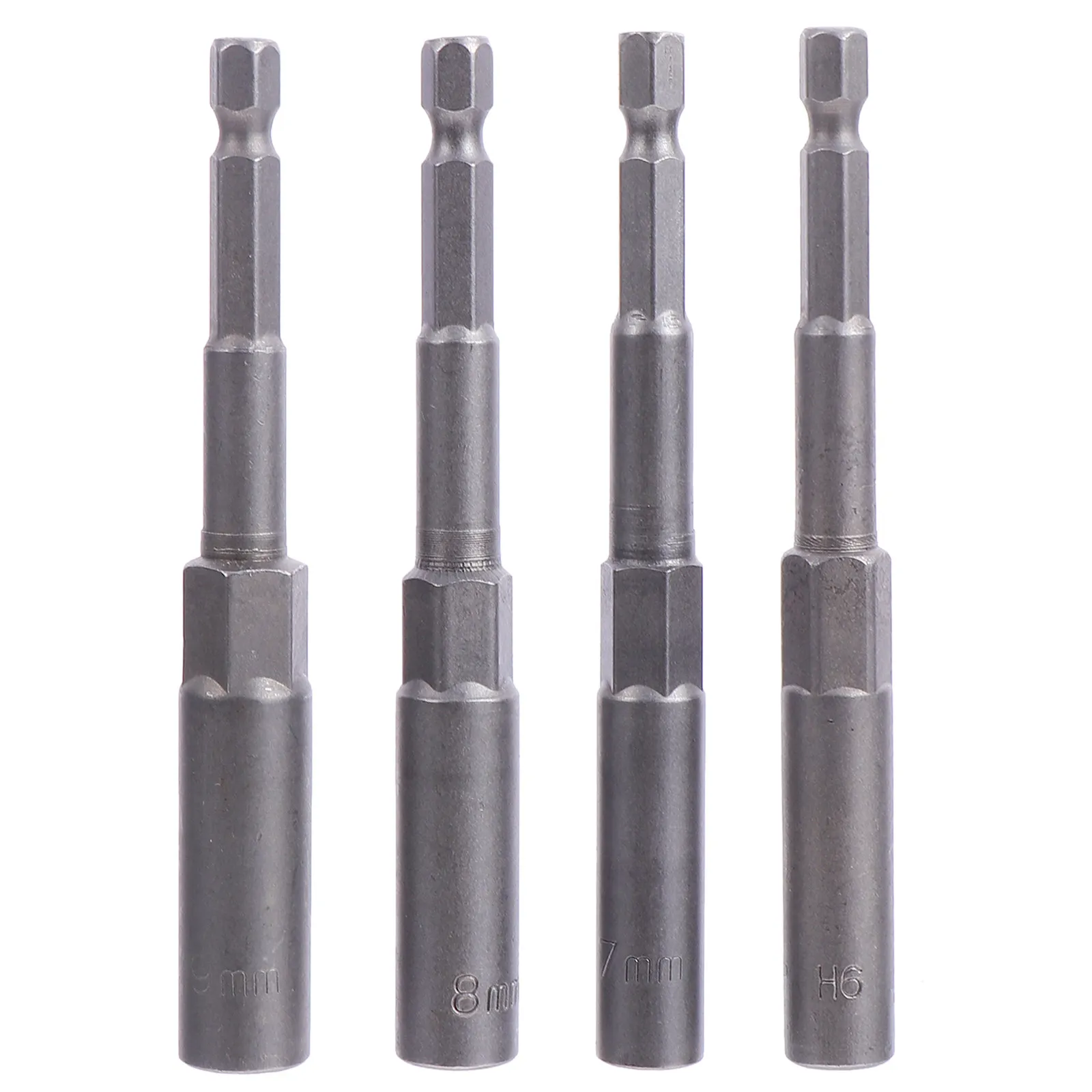 

4Pcs Premium Magnetic Bit Holders Heavy Duty Drill Extension Bar Power Drill Socket Adapter Corrosion Resistant Polished Finish