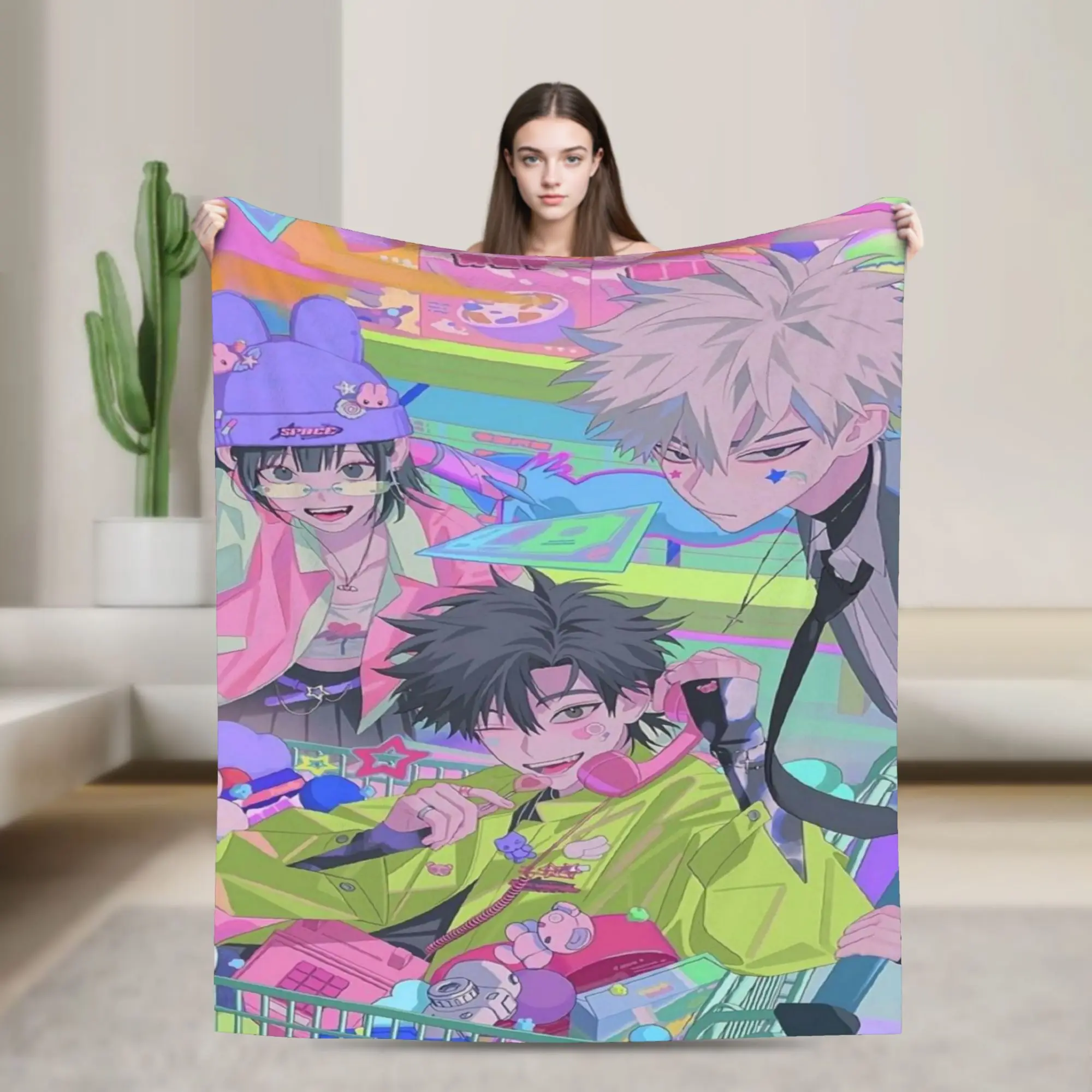 Super Soft Link Click Anime Throw Blanket Premium Fleece Flannel Lightweight  Bed Blanket Fuzzy Plush Blankets All Season Use