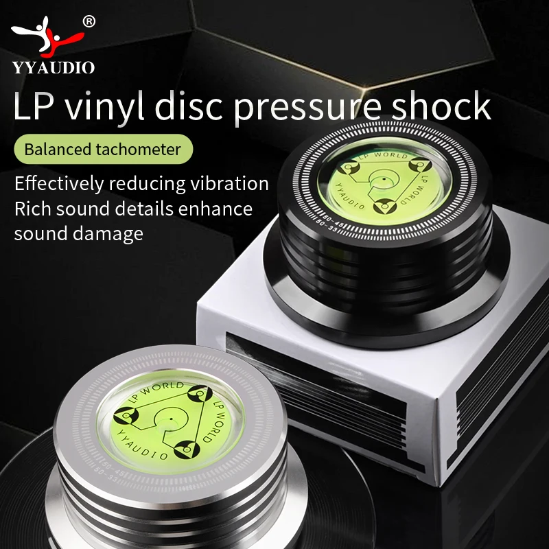 YYAUDIO Premium LP Record Player Stabilizer - Alloy Steel, 50Hz Compatibility - Enhance Your Vinyl Listening Experience