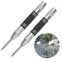 Automatic Center Punch Locator Window Breaker Woodworking Punch Metal Drill Tool Automatic Punch Hand Tools for Glass Metal Wood