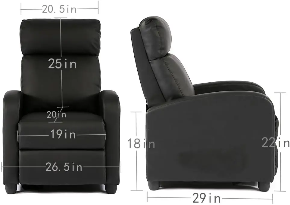 Recliner Chair for Living Room Recliner Sofa Wingback Chair Single Sofa Accent Chair Arm Home Theater Seating Modern