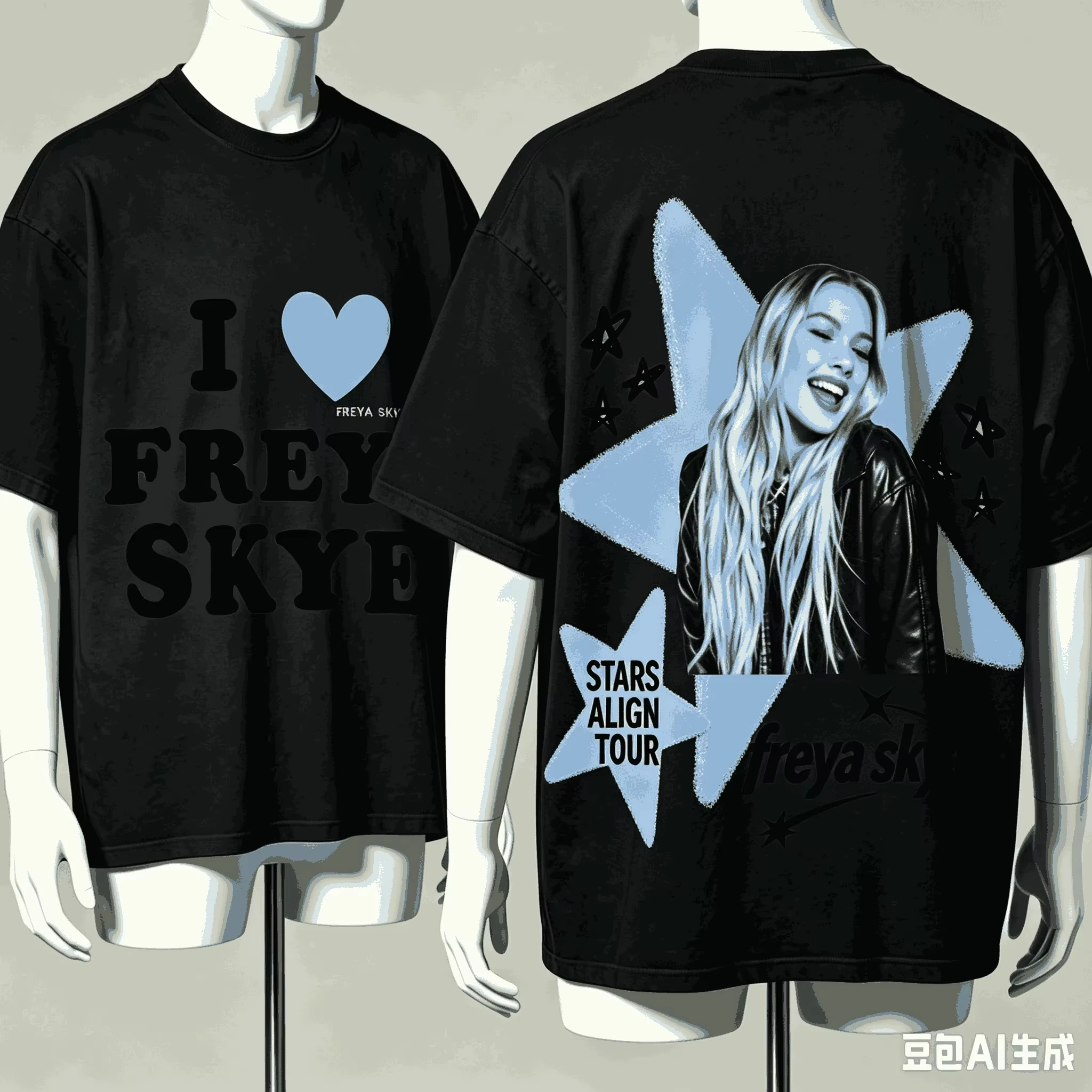 2026 new Freya Skye Men's and Women's T-shirt  Loose short-sleeved, street style, breathable and soft for both men and women