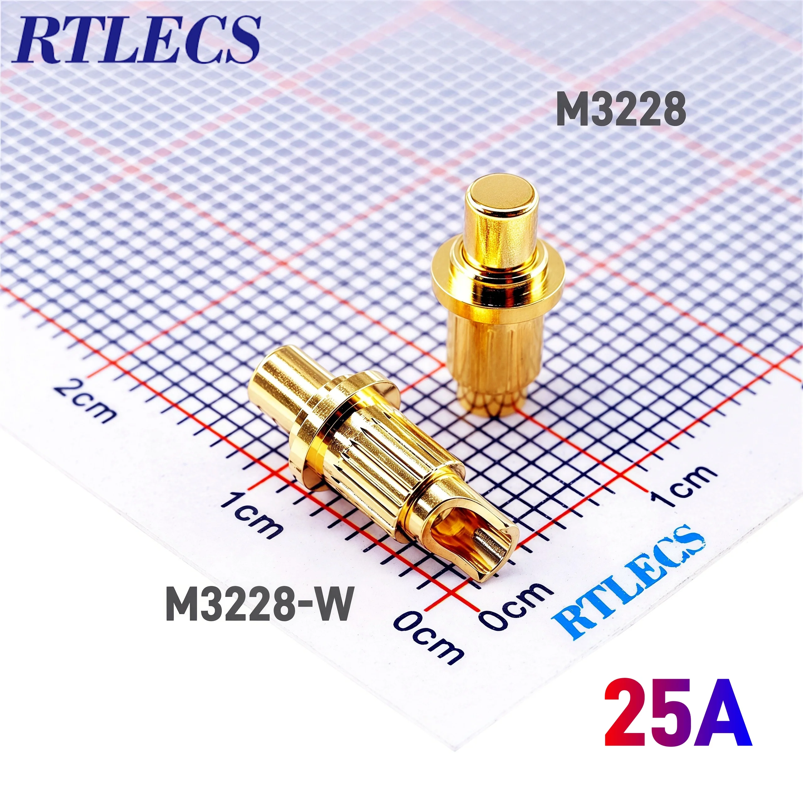 2/5/10Pcs High Current Pogo Pin Connector 2A 5A 6A 8A 10A 15A 20A 25A Battery Spring Loaded Needle Test Probe Gold Plated