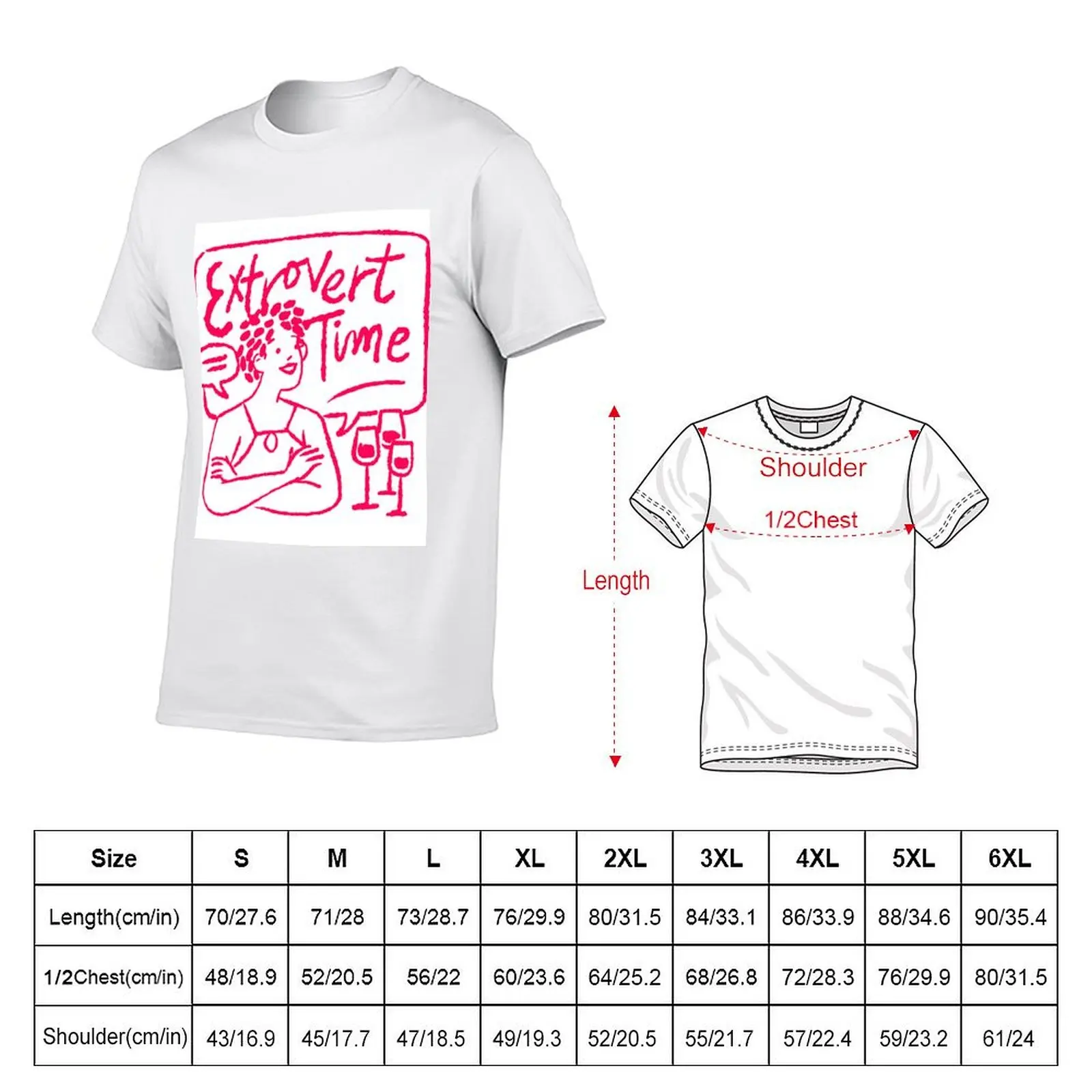 extrovert time T-Shirt Casual Streetwear Short Sleeve Tee