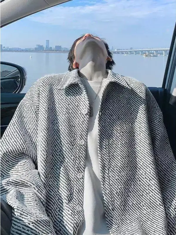 

Мужской осенне-зимний свободный кардиган на подкладке Thi Long Sve Jaet, большой размер, открытый кардиган Sli, повседневная верхняя одежда для мужчин