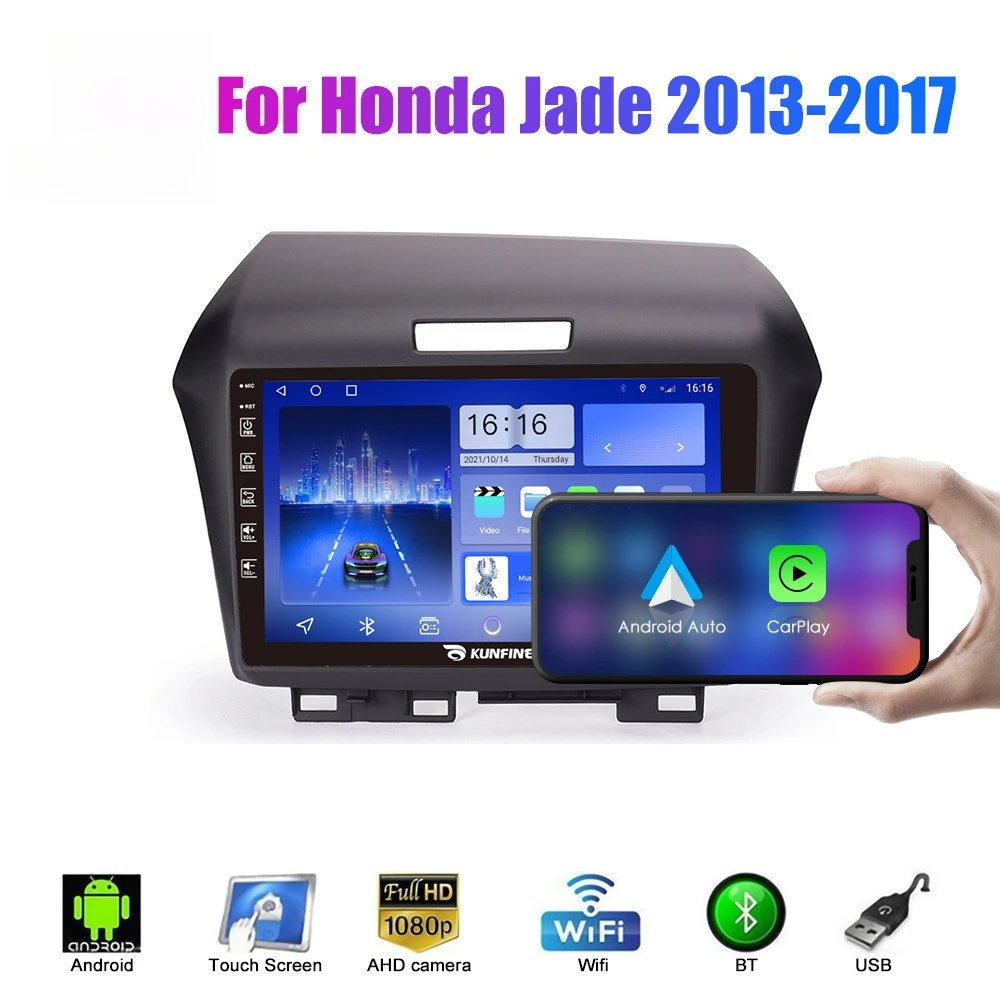 Honda Jade 2013–2017 Android Navigation System With GPS And Rearview Camera
