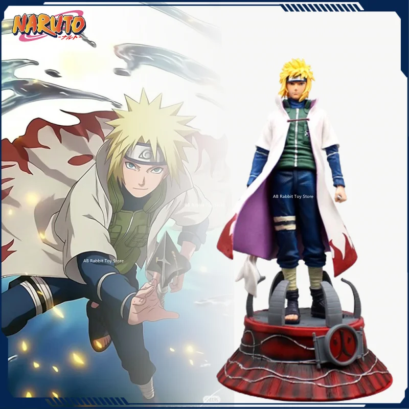 

37cm Naruto Namikaze Minato Anime Figures Yondaime Hokage Figurine Pvc Statue Collectible Model Doll Room Desk Decor Toy Gifts