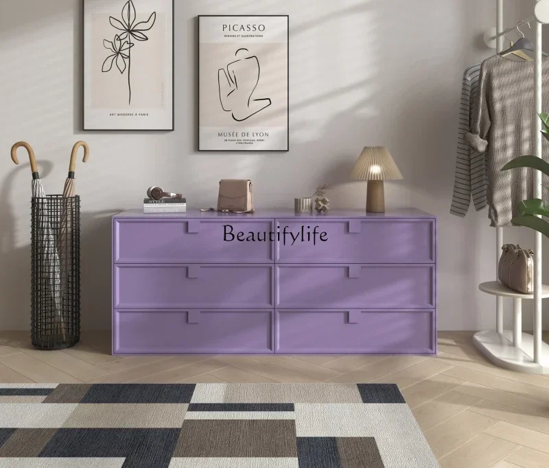 

LDDopamine French paint porch cabinet against the wall, bedside storage cabinet