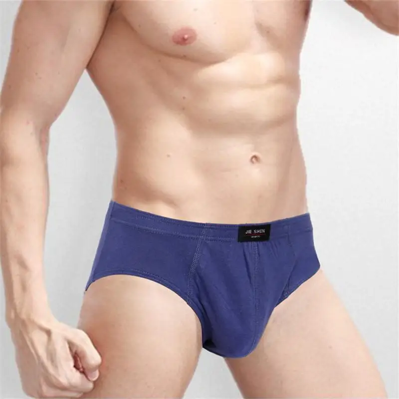 6pcs/Lot Men\'s Underwear Men\'s Briefs 100% Cotton Breathable Underwear Soft Comfortable Solid Color Sexy Briefs Large Size M-5XL