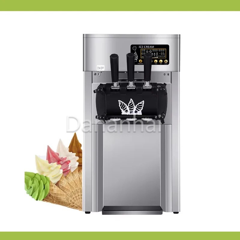 

Fashionable Mini Three Flavors Homemade Ice Cream Machine, Living Room Professional Electric Soft Ice Cream Machine