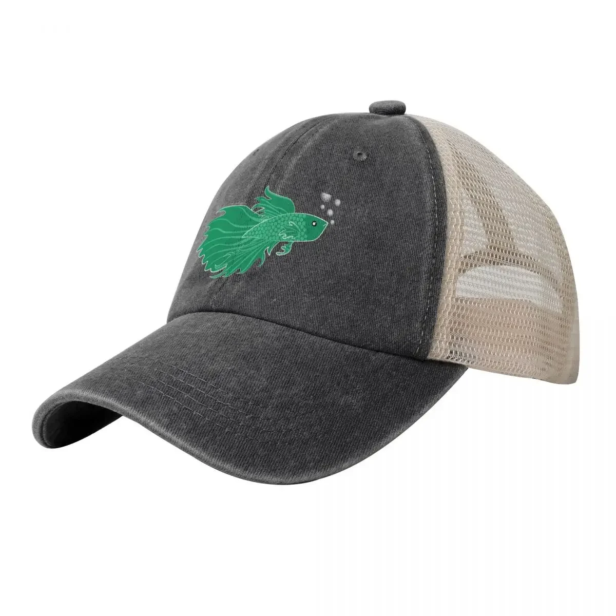 

Green Beta Fish Making a Bubble Nest Baseball Cap Christmas Hat Beach Beach Bag Caps For Women Men's