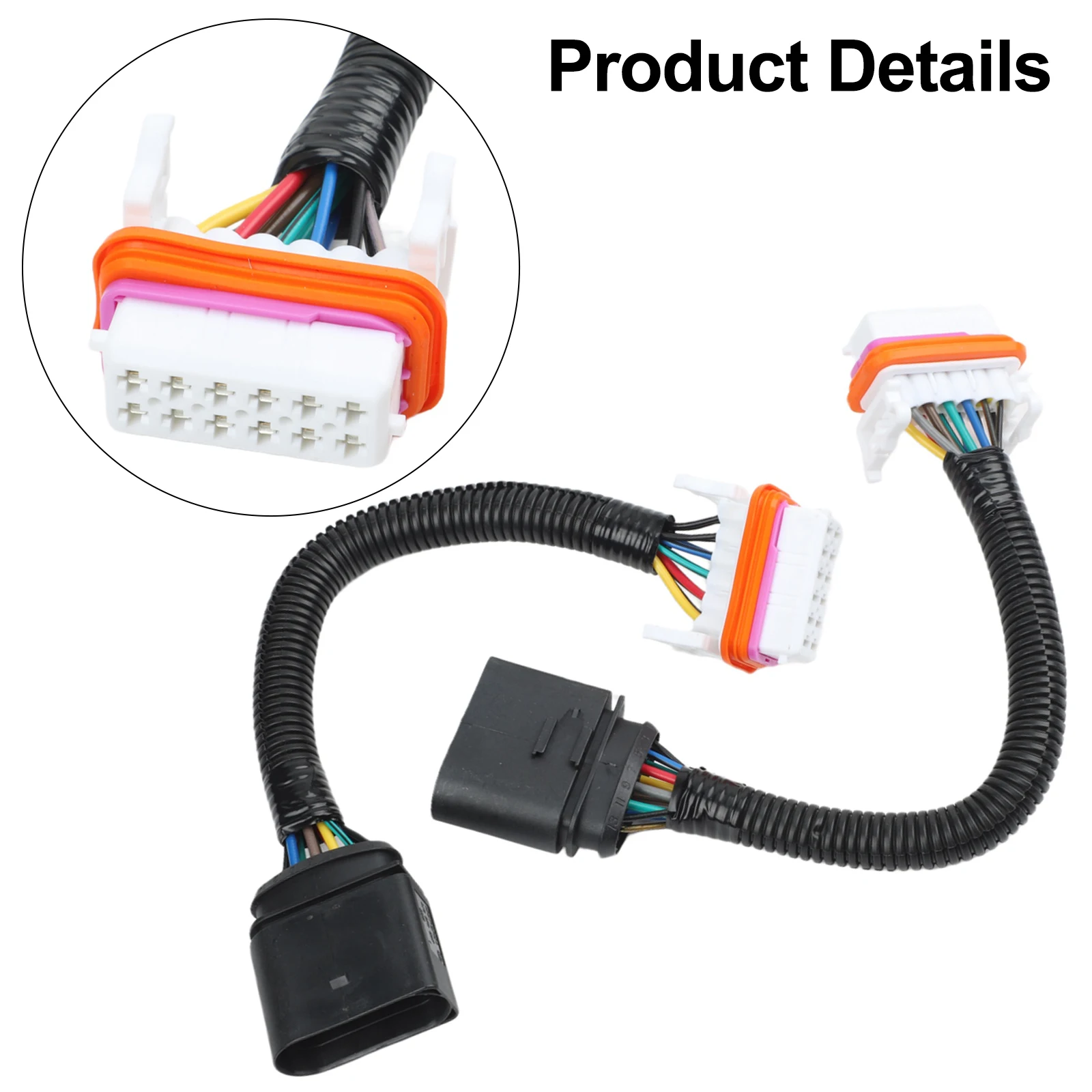 

2PCS Headlight Wiring Harness Adapter Compatible with For Touareg Model Years 2004 to 2007 Part Number 7L6971071A Wiring Set