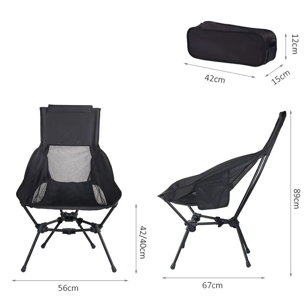 CHENYUE Manufacturer Custom Portable Highback Adjustable Camping Chair Compact Aluminum Alloy Lightweight Folding Camping Chair