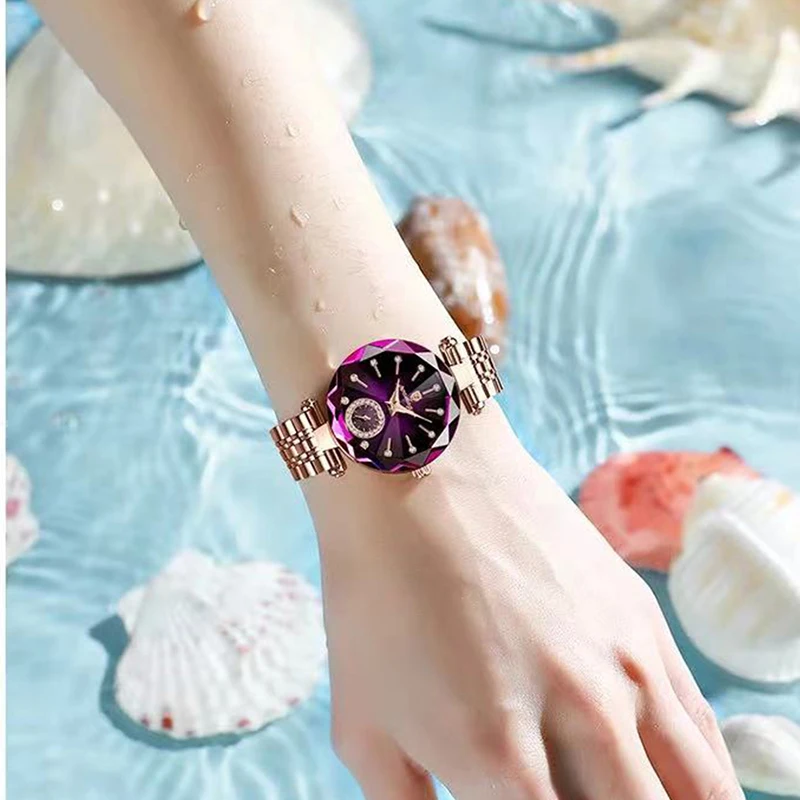 POEDAGAR Watch for Women Luxury Jewelry Design Rose Gold Steel Quartz Wristwatches Waterproof Fashion Swiss Brand Ladies Watches