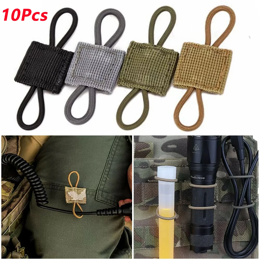 

10Pcs PPT Antenna Binding Buckle Outdoor Tactical Molle System Backpack Vest Accessories Tactical Buckle Fixed