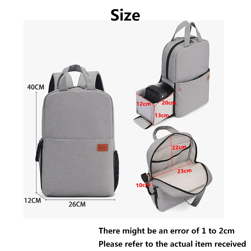 Oxford Fabric Photography Backpack Bag Handbag for Canon NIkon Sony Fuji DSLR Cameras Lens Tripod Tablets PC 14inch Laptop
