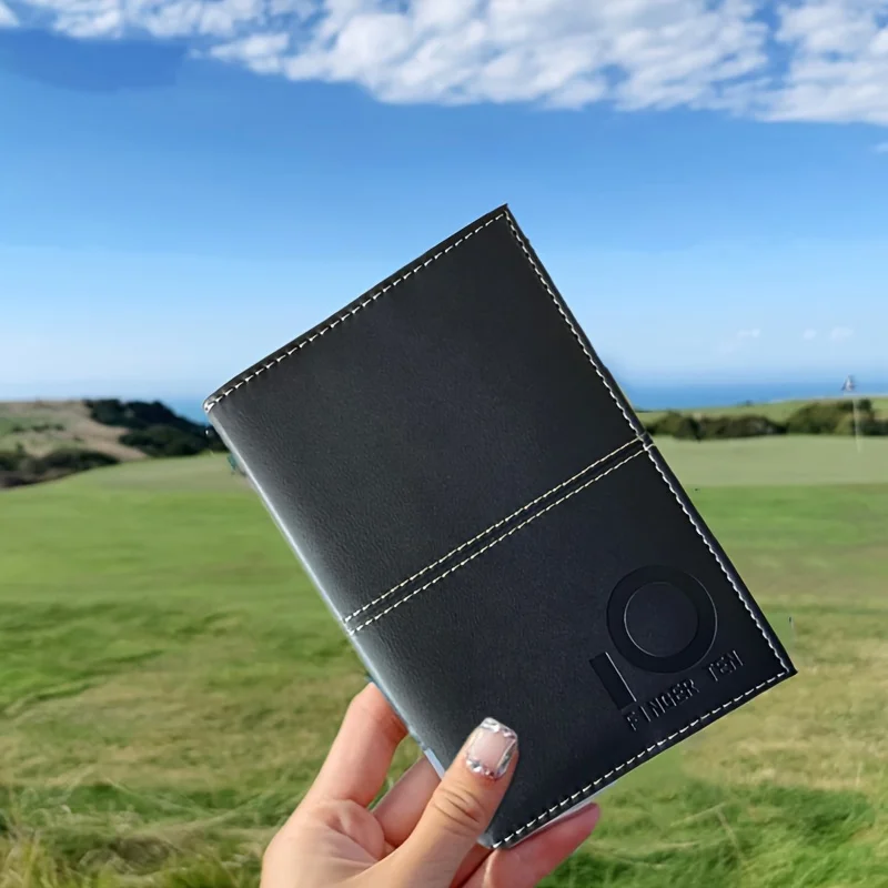 

Golf Scorecard Holder Leather Yardage Book Cover Value Pack Deluxe Pocket Scorecard Cover Gift for Men Women Golfers