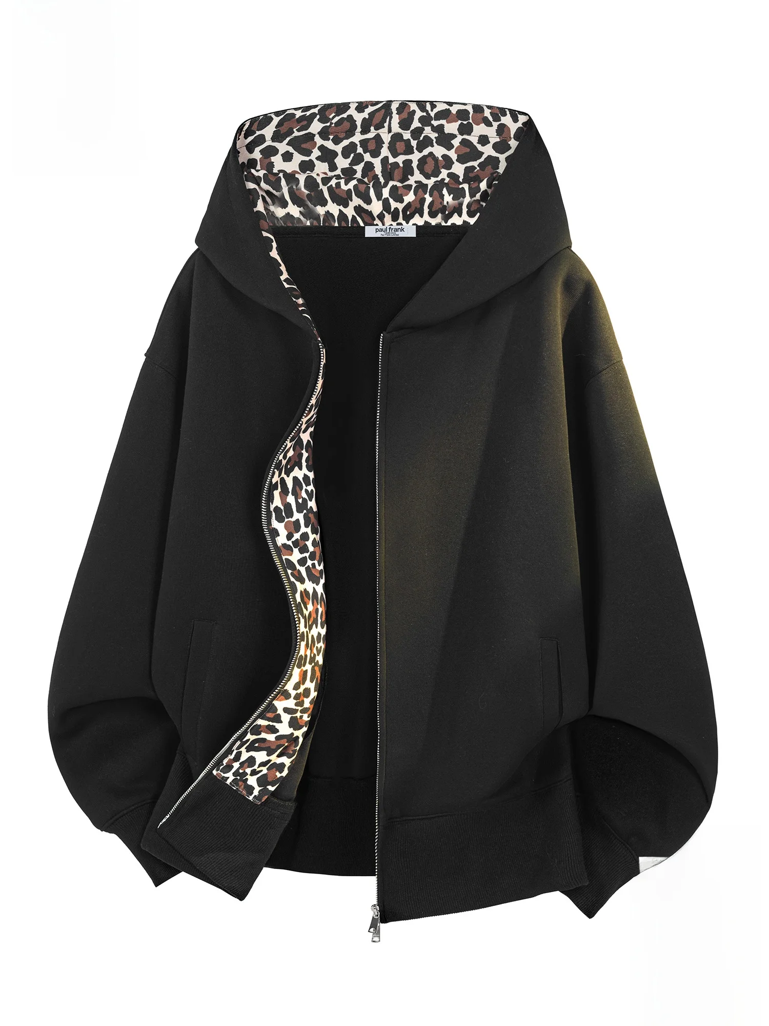 

PaulFrank Spring New Loose Fit Hoodie Men's Casual Long Sve Leopard Print Jaet Comfortable Polyester Cotton Blend Zipper...